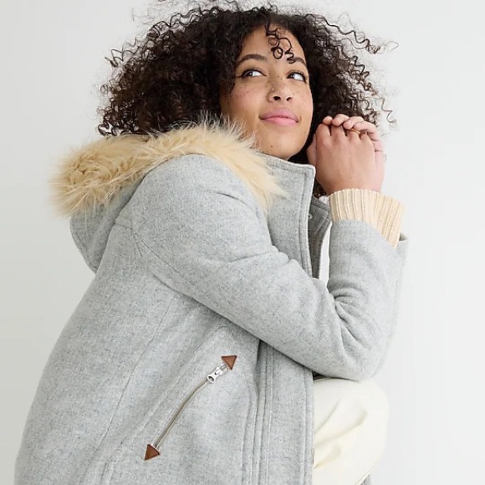 J crew gray peacoat